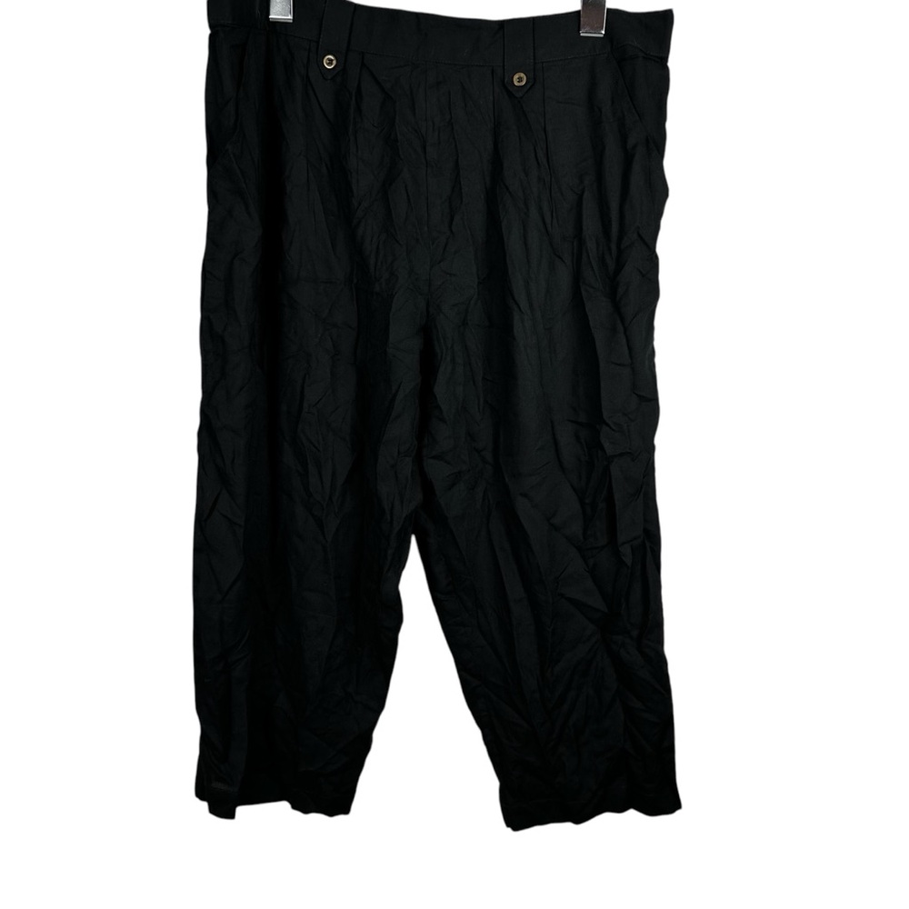 Bimba black capri lightweight athlesiure stretch pants soft medium high rise